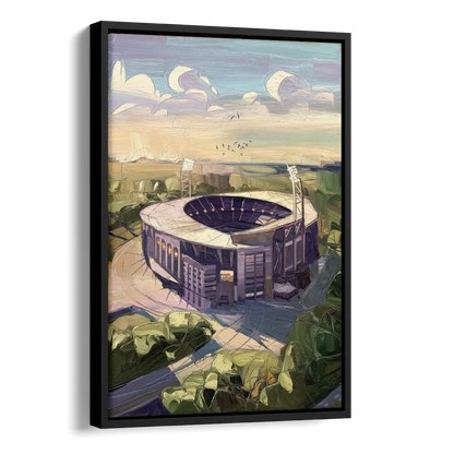 Baltimore Ravens Stadium View Side - Black Canvas Wall Art