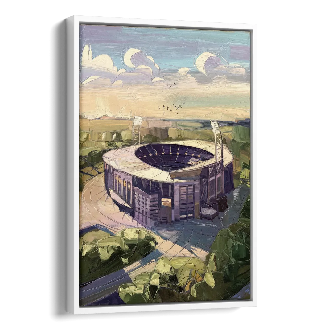 Baltimore Ravens Stadium View Side - White Canvas Wall Art