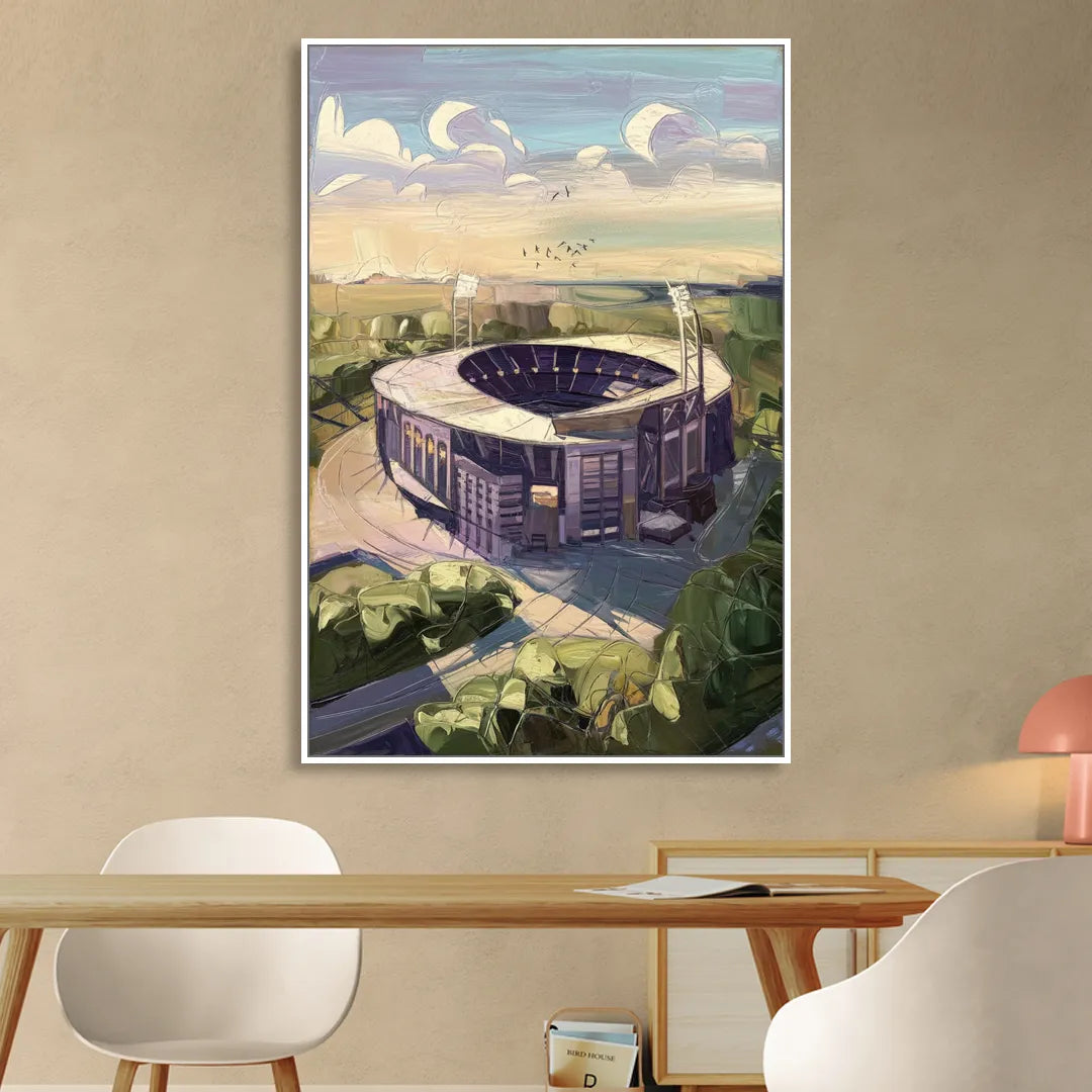 Baltimore Ravens Stadium View Sitting Room - White Canvas Wall Art