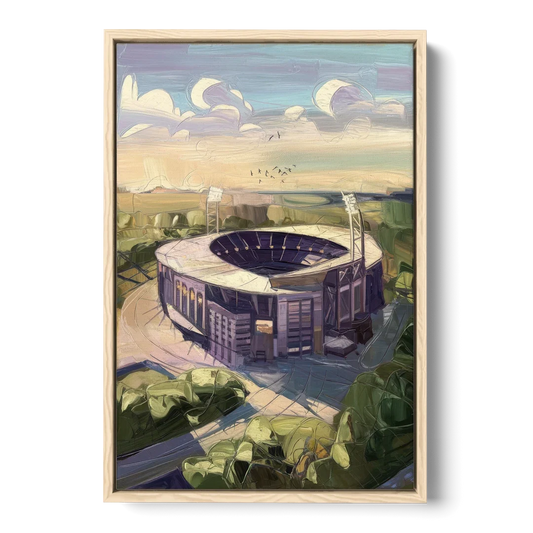 Baltimore Ravens Stadium View - Oak Framed Canvas Wall Art - Front
