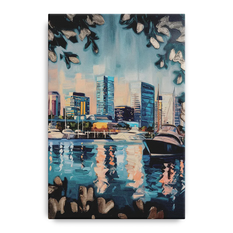 Baltimore Scenic Harbor Views Front - Canvas Wall Art