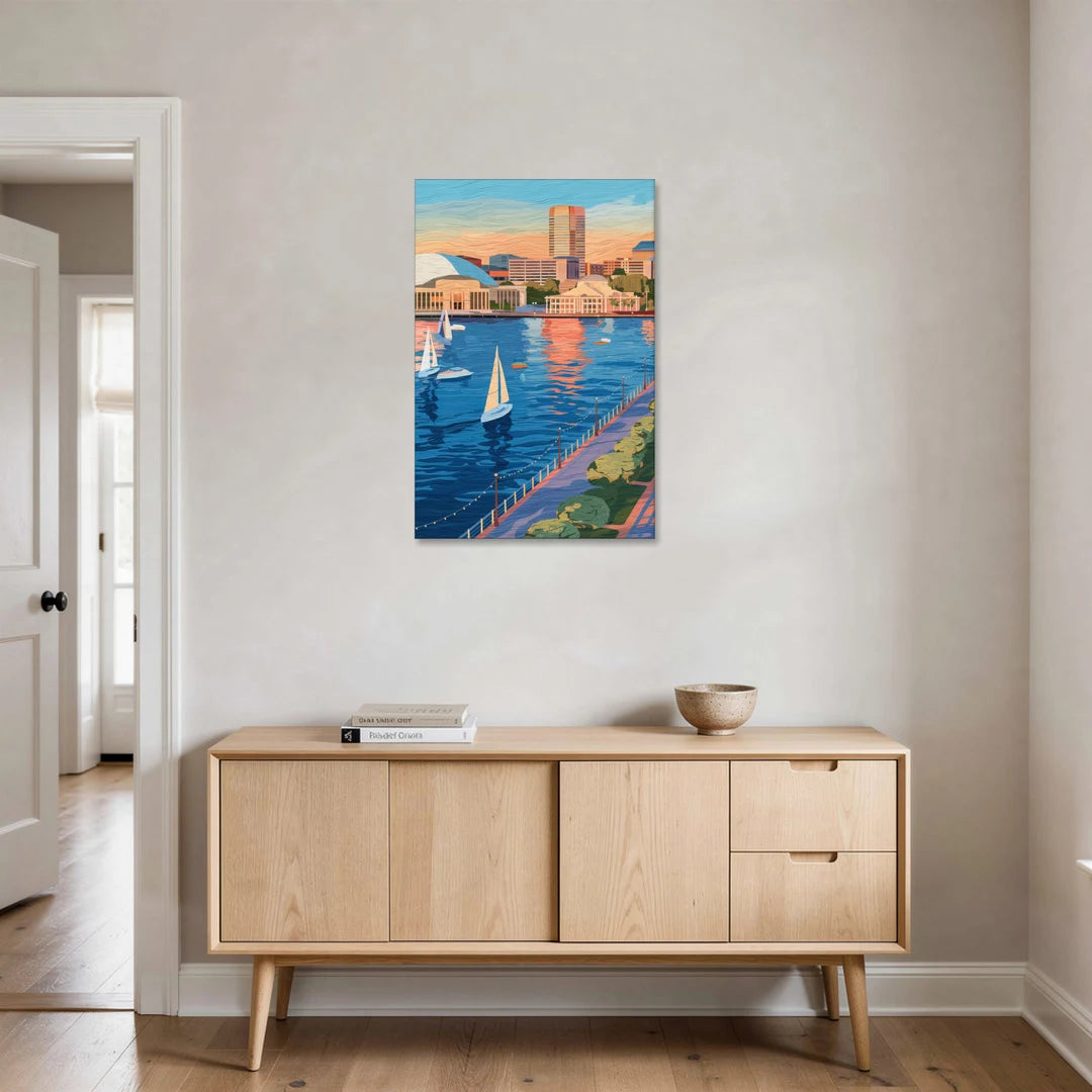 Baltimore Waterfront Charm - Canvas Wall Art - Coffee Table - 24x36