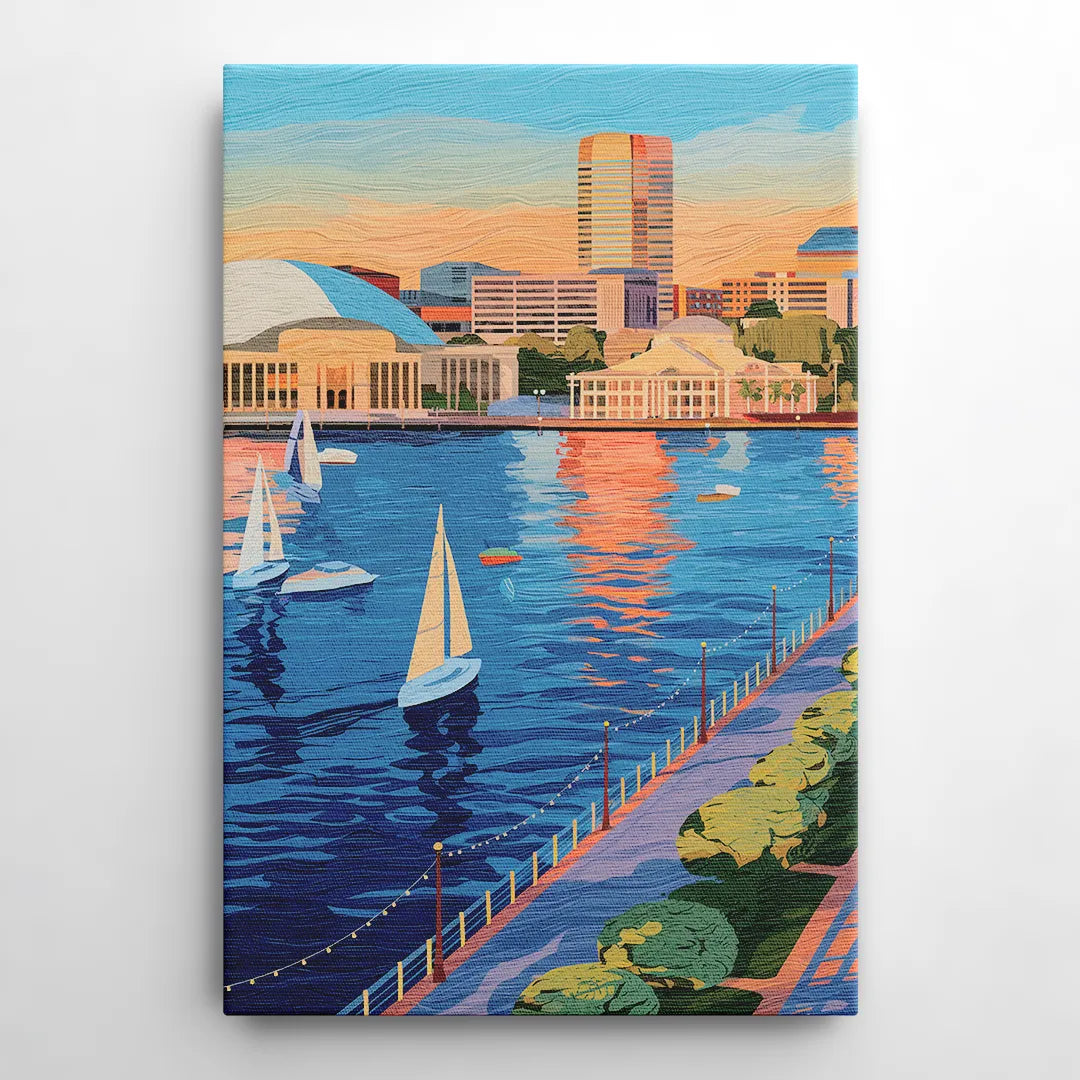 Baltimore Waterfront Charm - Canvas Wall Art