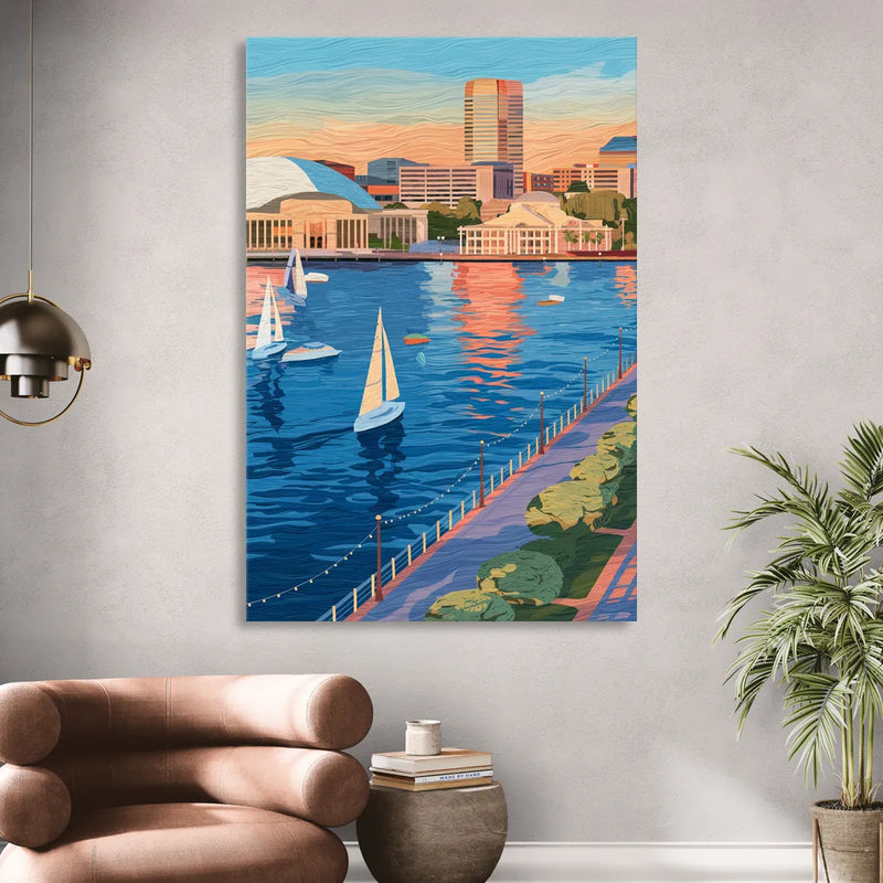 Baltimore Waterfront Charm Sitting Room - Canvas Wall Art