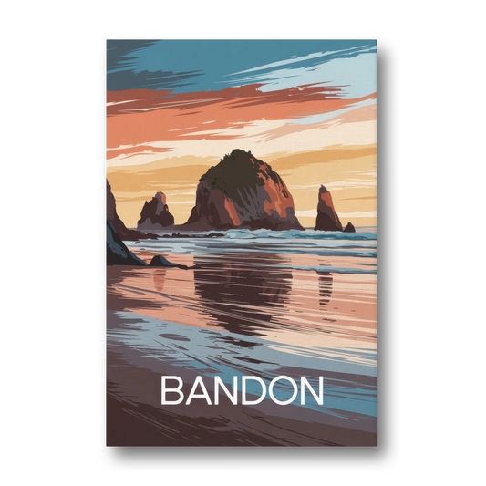 Bandon Coastal Sunset - Canvas Wall Art - Front