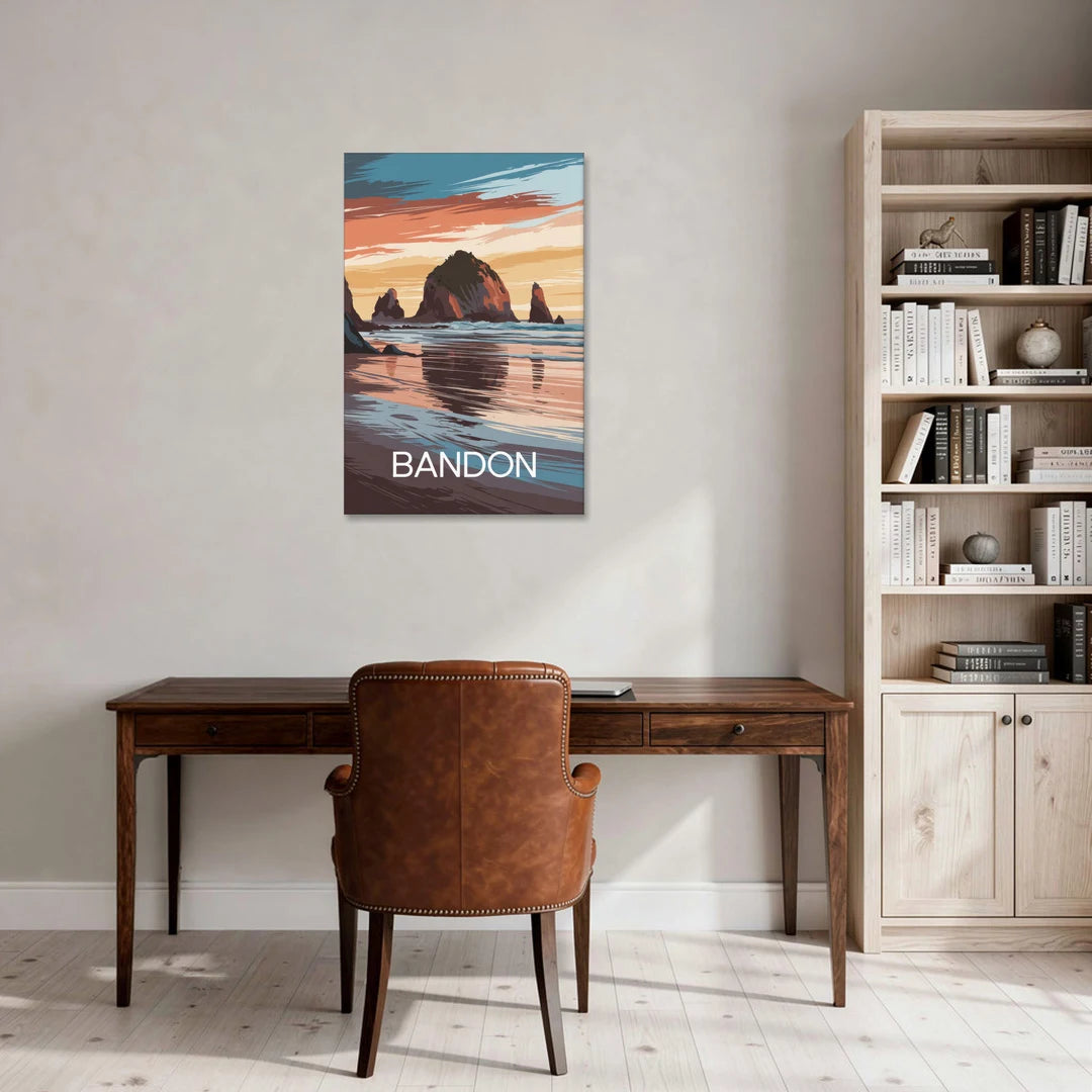 Bandon Coastal Sunset - Canvas Wall Art - Office - 24x36