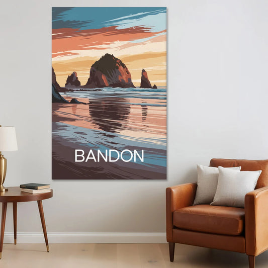 Bandon Coastal Sunset - Canvas Wall Art - Sofa - 40x60