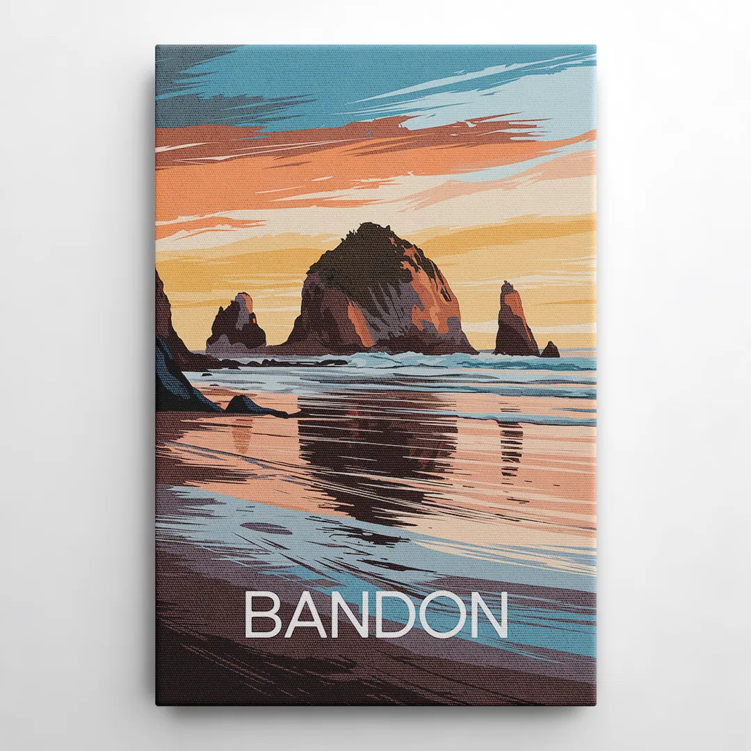 Bandon Coastal Sunset - Canvas Wall Art