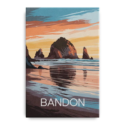 Bandon Coastal Sunset Front - Canvas Wall Art