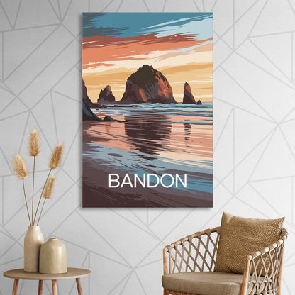 Bandon Coastal Sunset Sitting Room - Canvas Wall Art