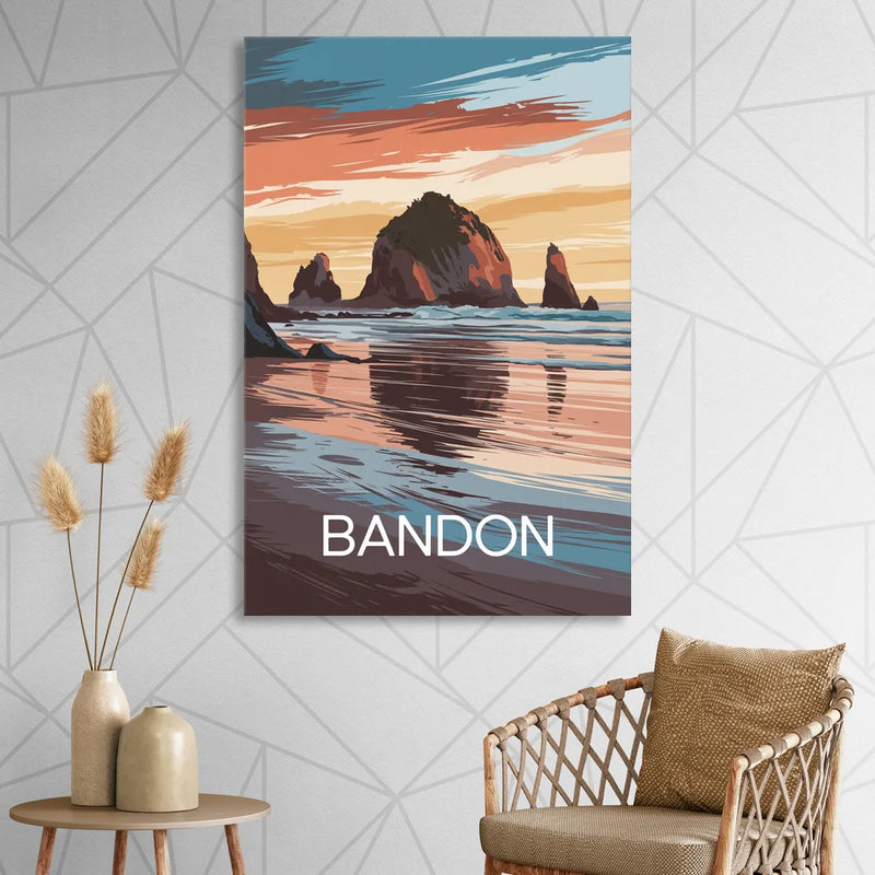 Bandon Coastal Sunset Sitting Room - Canvas Wall Art