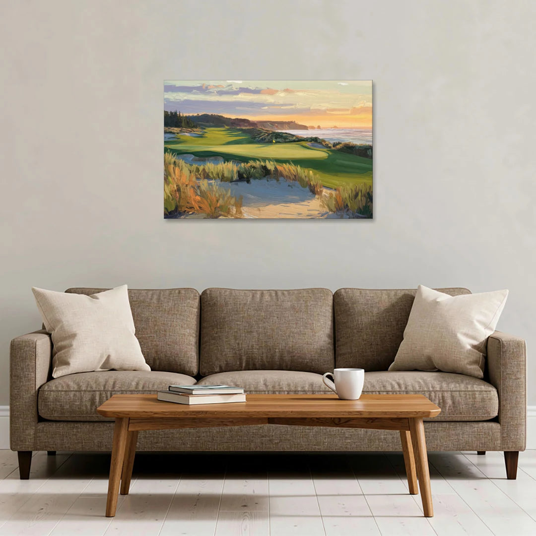 Bandon Dunes Golf Landscape - Canvas Wall Art - Sofa - 36x24