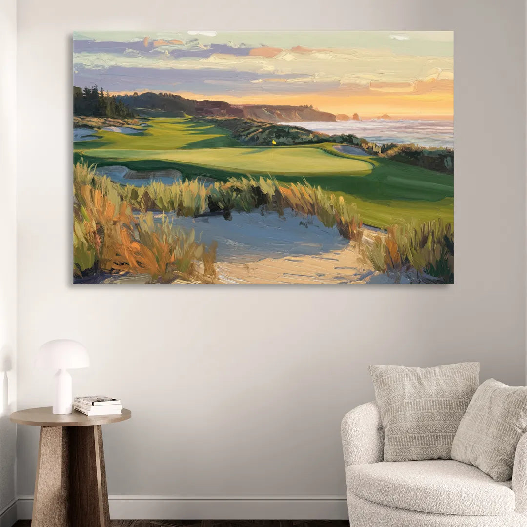 Bandon Dunes Golf Landscape Living Room - Canvas Wall Art