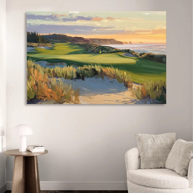Bandon Dunes Golf Landscape Living Room - Canvas Wall Art
