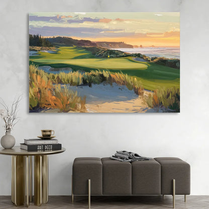 Bandon Dunes Golf Landscape Sitting Room - Canvas Wall Art