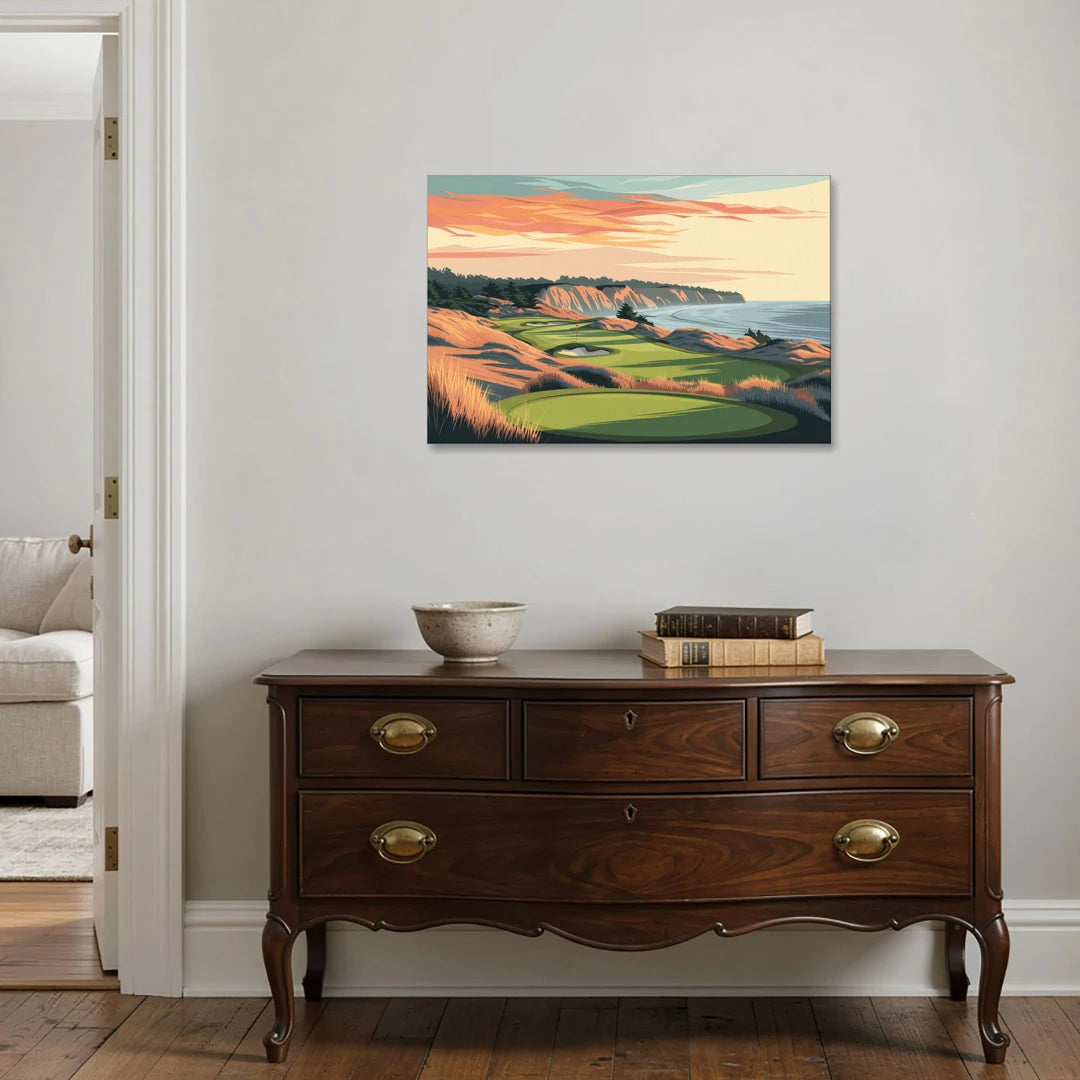 Bandon Golf Course Panorama - Canvas Wall Art - Coffee Table - 36x24