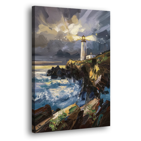 Bandon Lighthouse View - Canvas Wall Art - Side