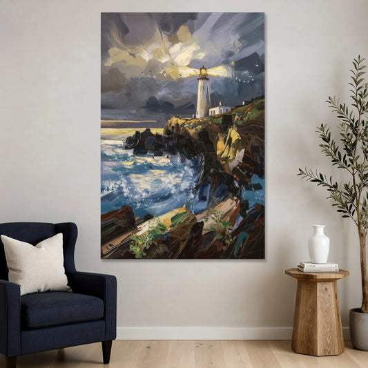 Bandon Lighthouse View - Canvas Wall Art - Sofa - 40x60