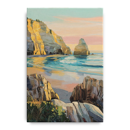 Bandon Ocean Cliffs Front - Canvas Wall Art