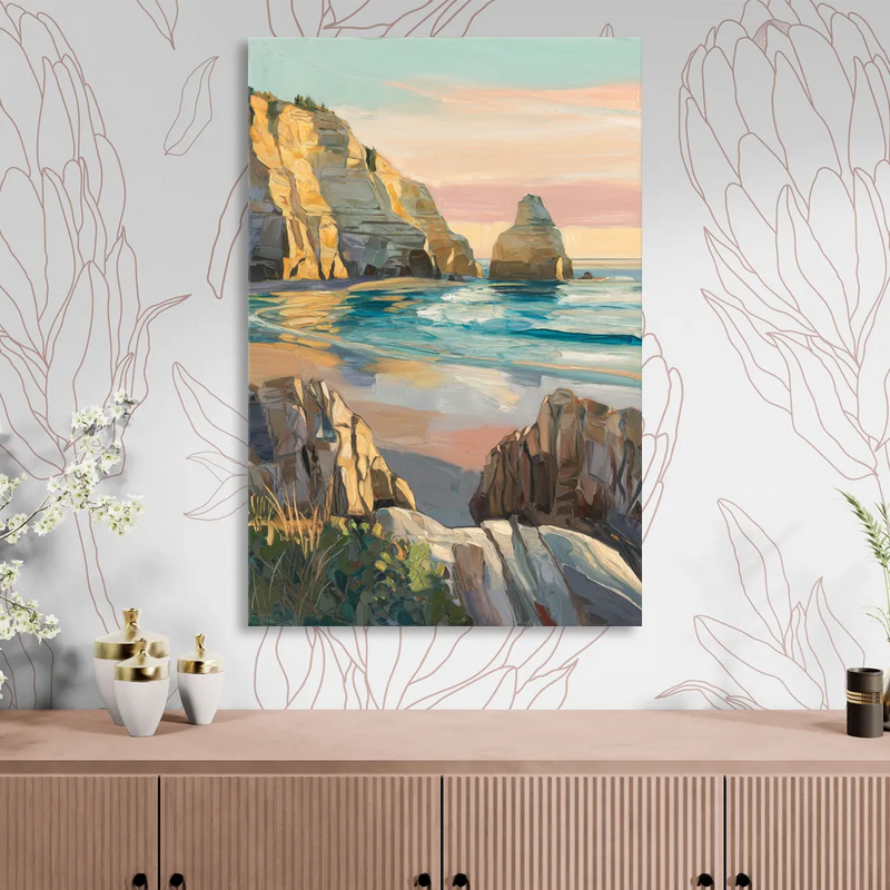 Bandon Ocean Cliffs Sitting Room - Canvas Wall Art