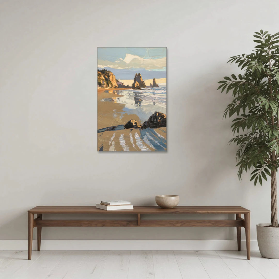 Bandon Oregon Shoreline - Canvas Wall Art - Coffee Table - 24x36