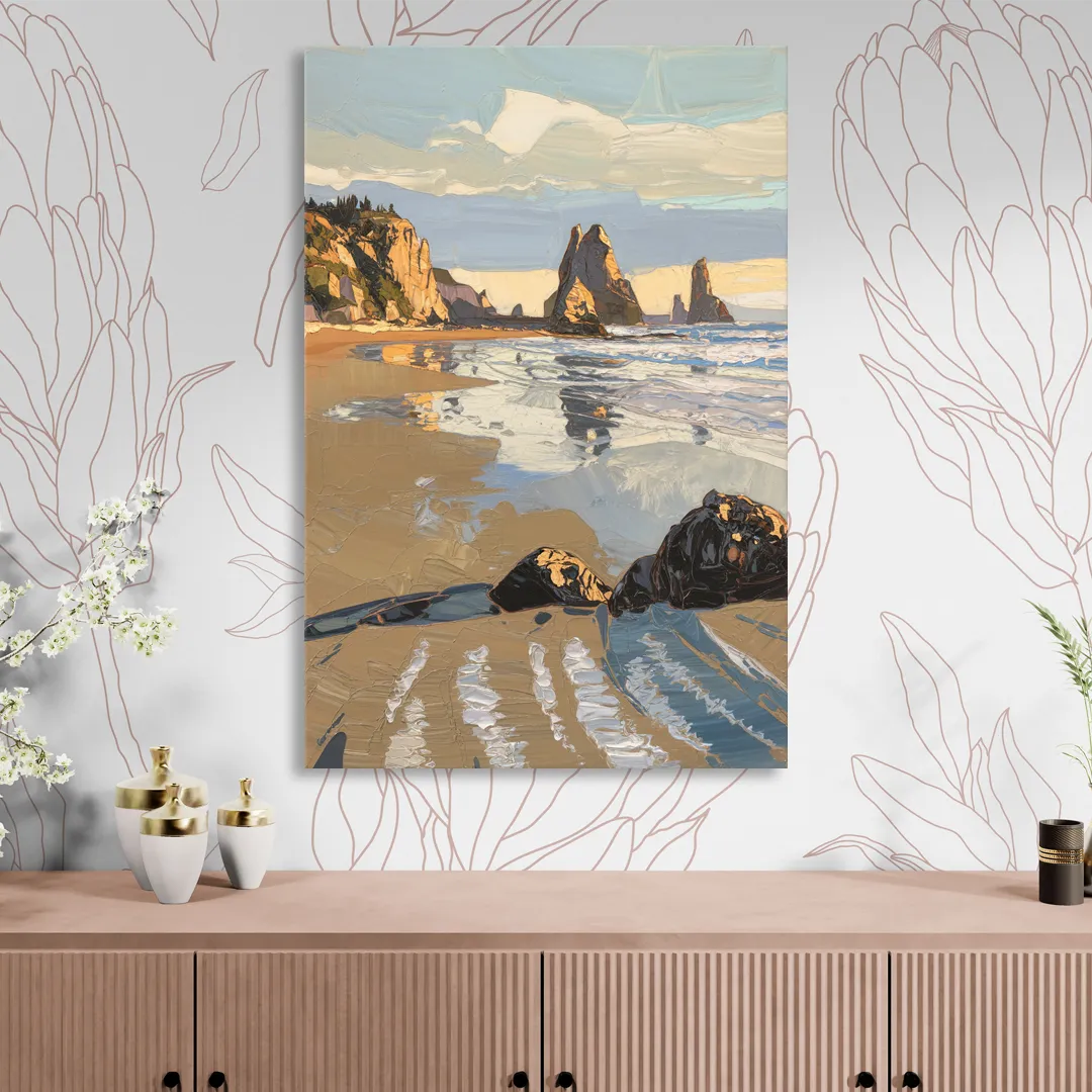 Bandon Oregon Shoreline Living Room - Canvas Wall Art