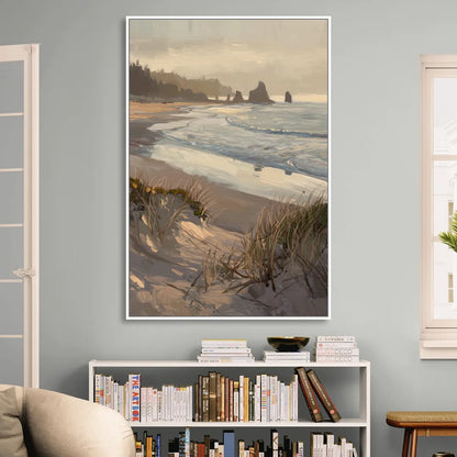 Bandon Pacific Coast Living Room - White Canvas Wall Art