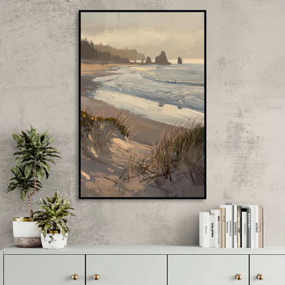 Bandon Pacific Coast Living Room - Black Canvas Wall Art
