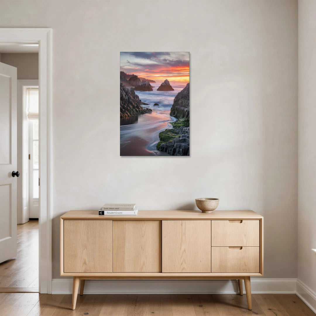 Bandon Rocky Shoreline - Canvas Wall Art - Coffee Table - 24x36