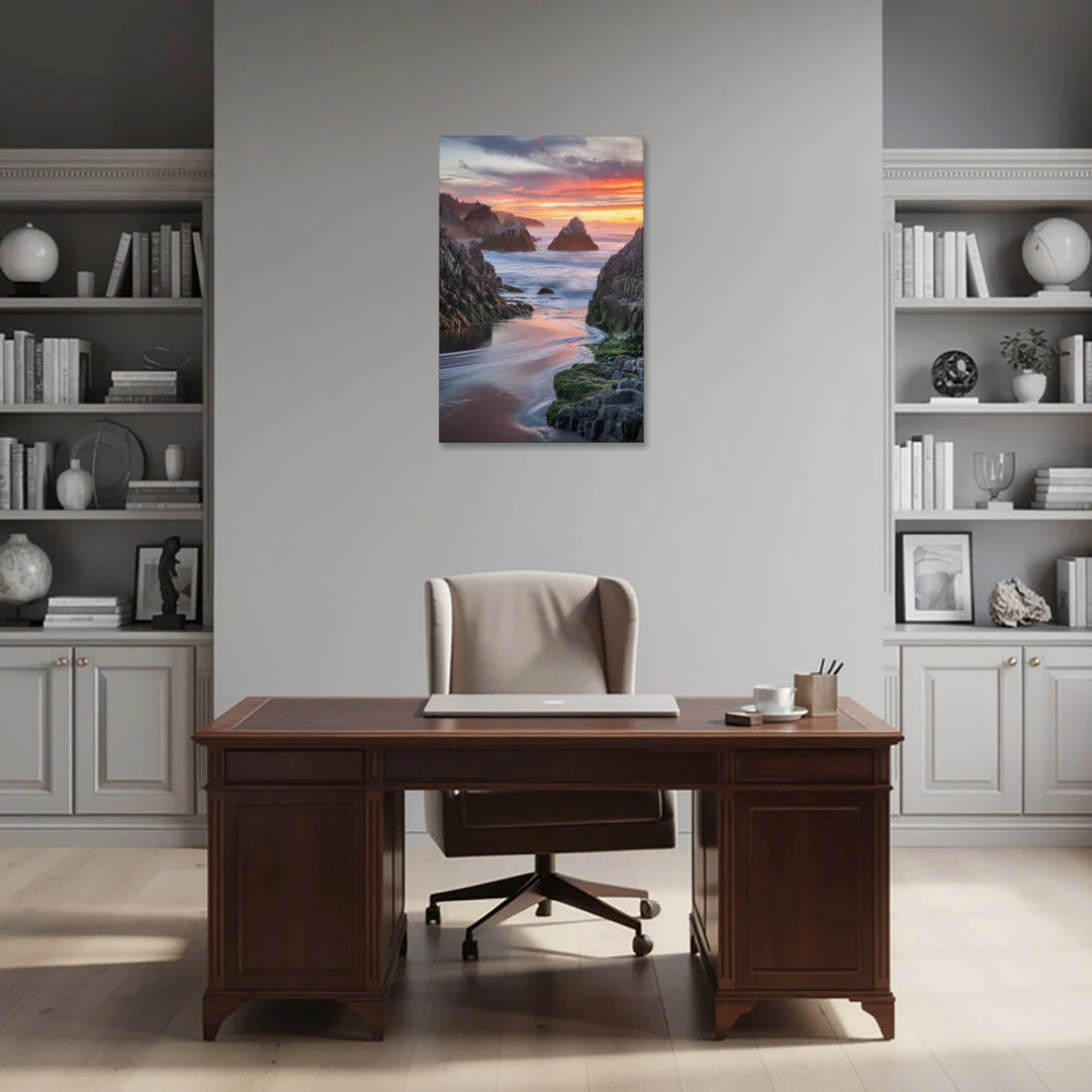 Bandon Rocky Shoreline - Canvas Wall Art - Office - 24x36