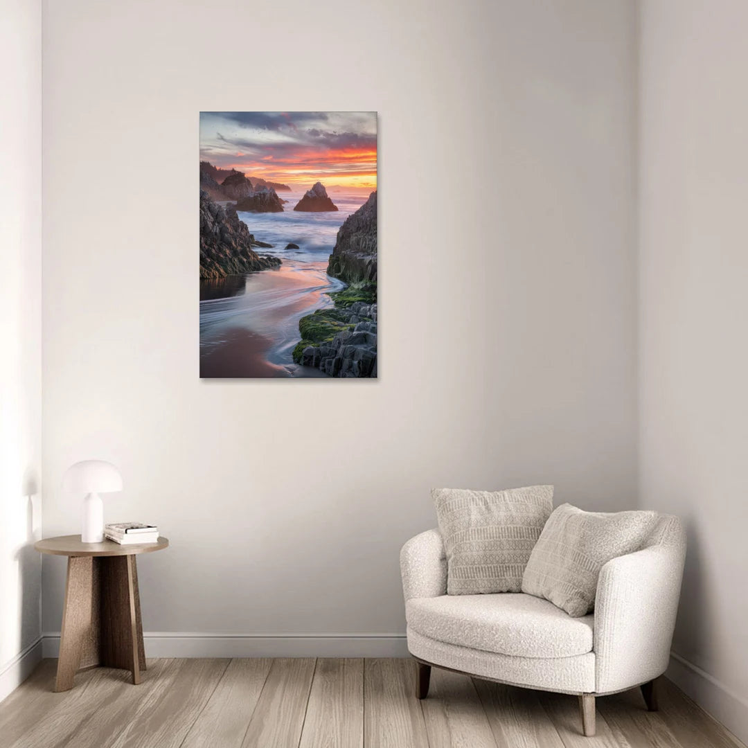 Bandon Rocky Shoreline - Canvas Wall Art - Sofa - 24x36