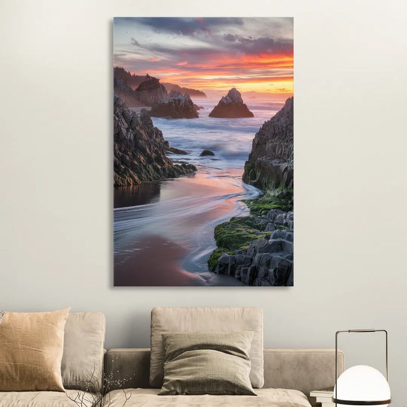 Bandon Rocky Shoreline Sitting Room - Canvas Wall Art