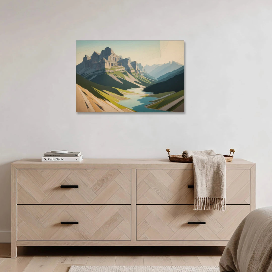 Banff Alpine Peaks - Canvas Wall Art - Coffee Table - 36x24
