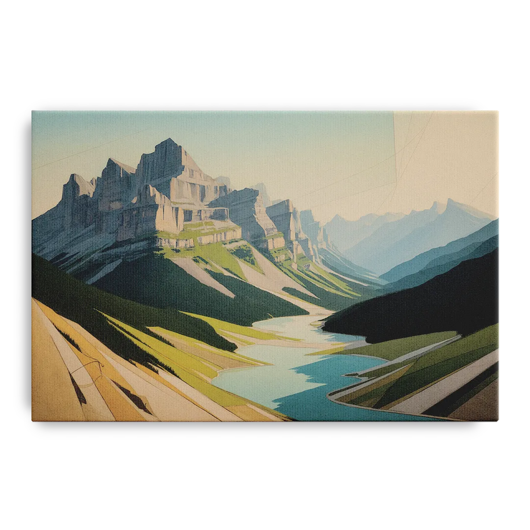 Banff Alpine Peaks Front - Canvas Wall Art