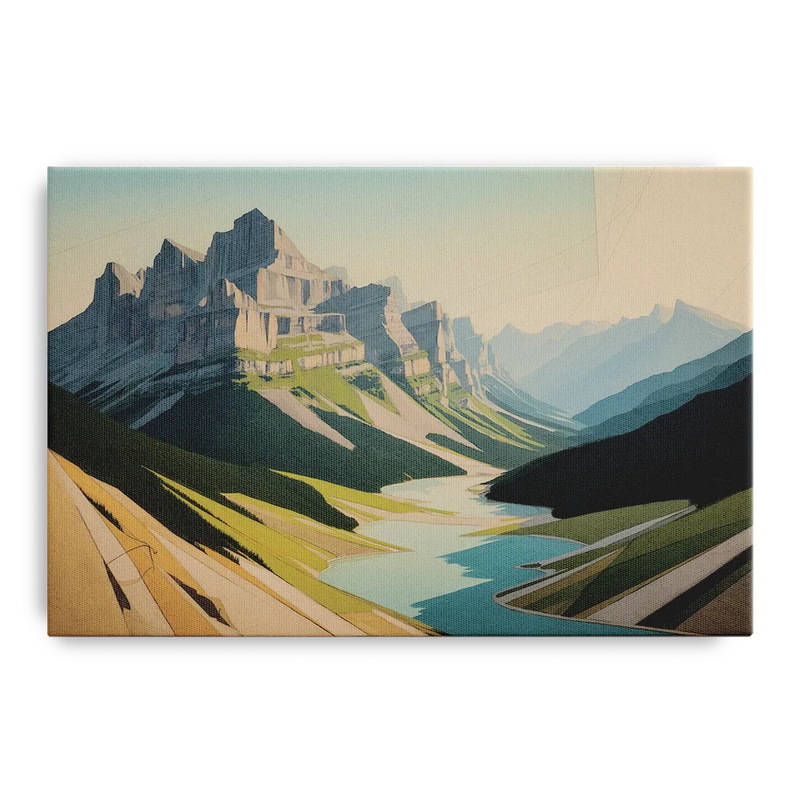 Banff Alpine Peaks Front - Canvas Wall Art