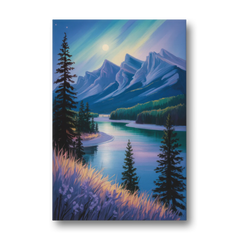 Banff National Park at Night - Canvas Wall Art - Front