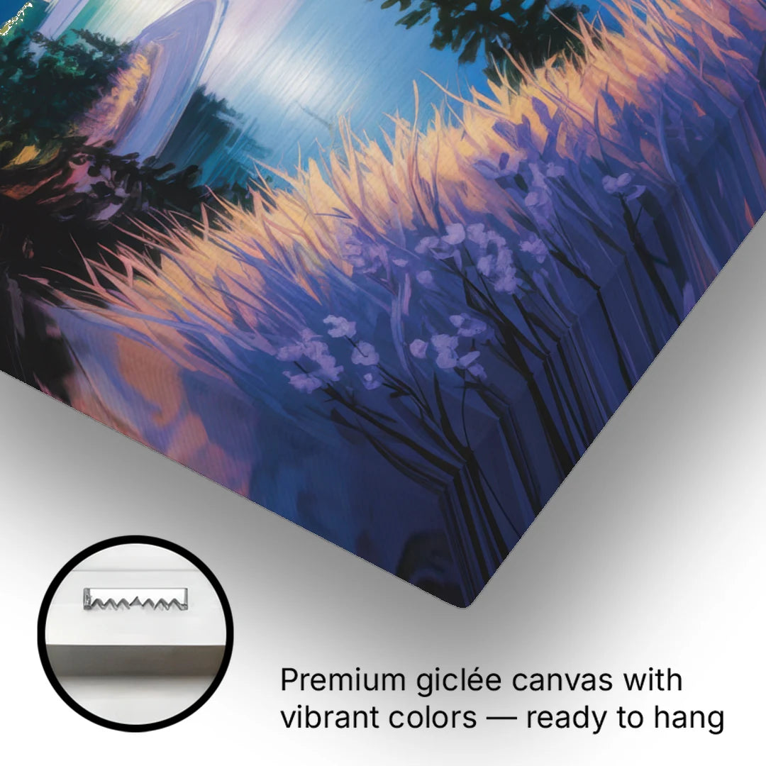 Banff National Park at Night - Canvas Wall Art - Gallery Wrap Corner