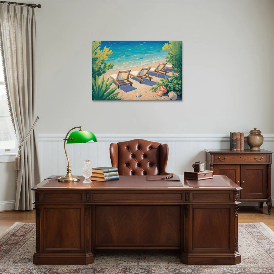 Banje Beach Bliss - Canvas Wall Art - Office - 36x24