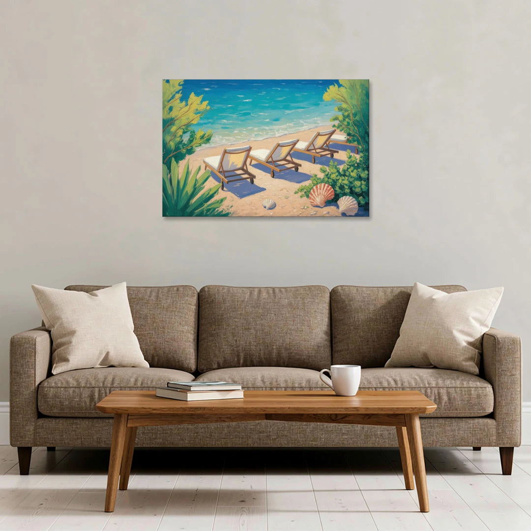 Banje Beach Bliss - Canvas Wall Art - Sofa - 36x24