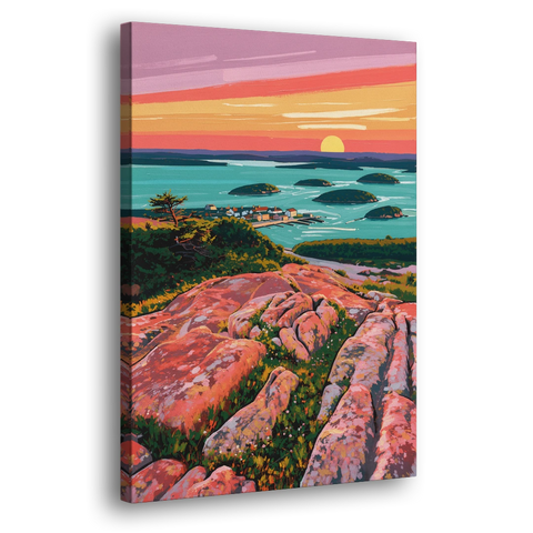 Bar Harbor Acadia National Park - Canvas Wall Art - Side