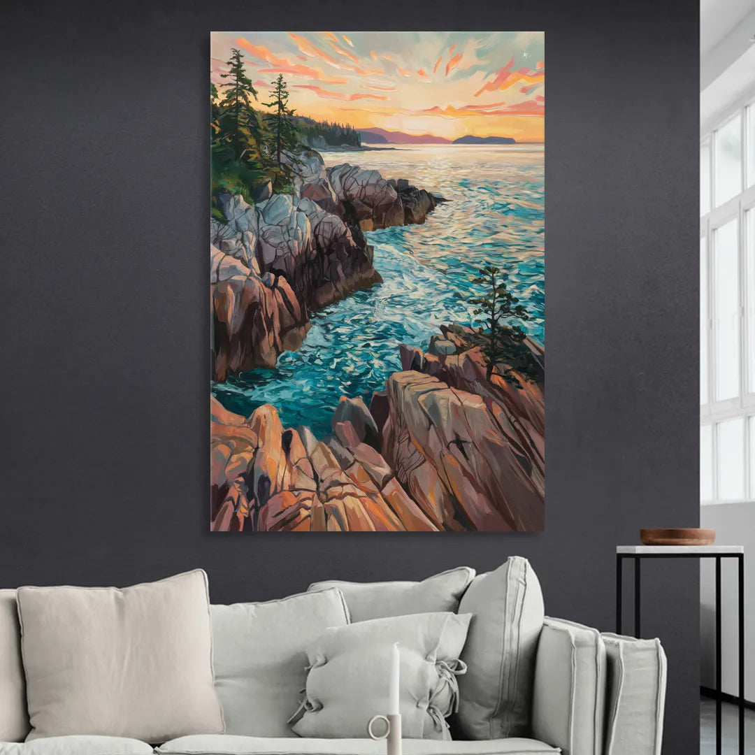 Bar Harbor Acadia National Park Sitting Room - Canvas Wall Art