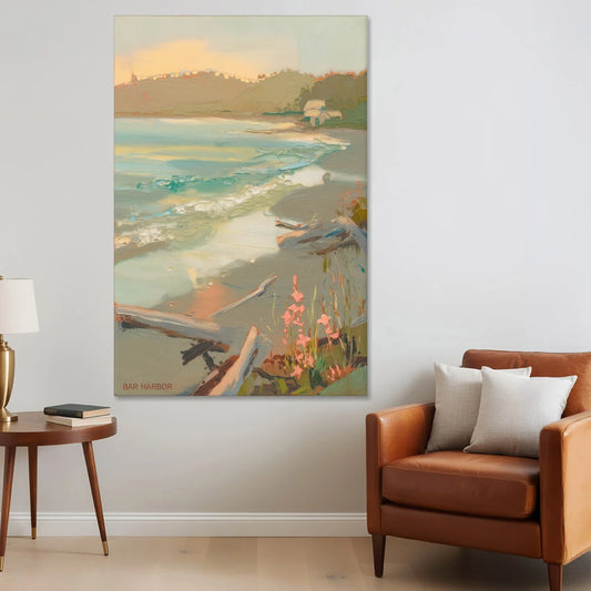 Bar Harbor Coastal Serenity - Canvas Wall Art - Sofa - 40x60