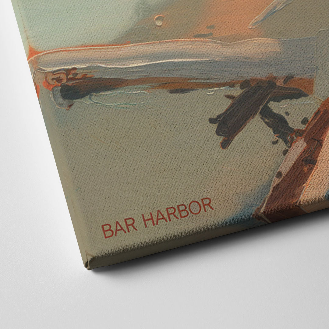 Bar Harbor Coastal Serenity Canvas Close Up