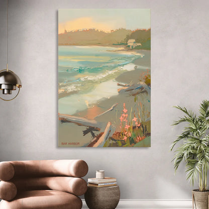Bar Harbor Coastal Serenity Sitting Room - Canvas Wall Art