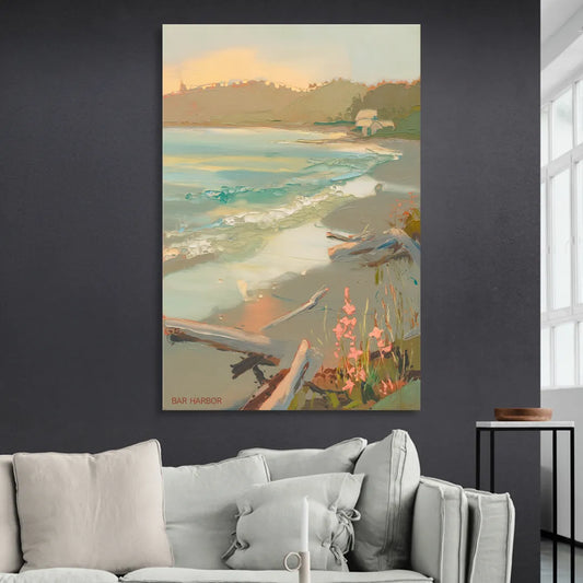 Bar Harbor Coastal Serenity Living Room - Canvas Wall Art