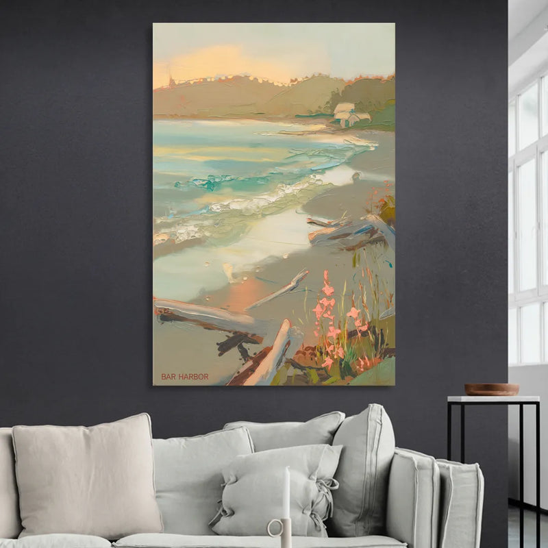 Bar Harbor Coastal Serenity Living Room - Canvas Wall Art