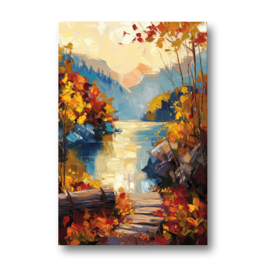 Bar Harbor Fall Foliage Views - Canvas Wall Art - Front