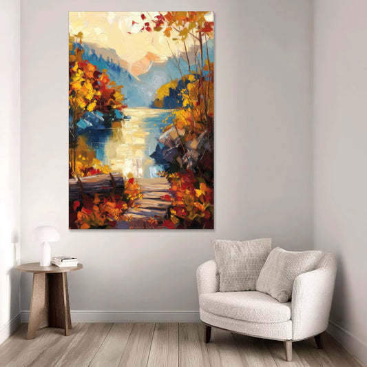 Bar Harbor Fall Foliage Views - Canvas Wall Art - Sofa - 40x60