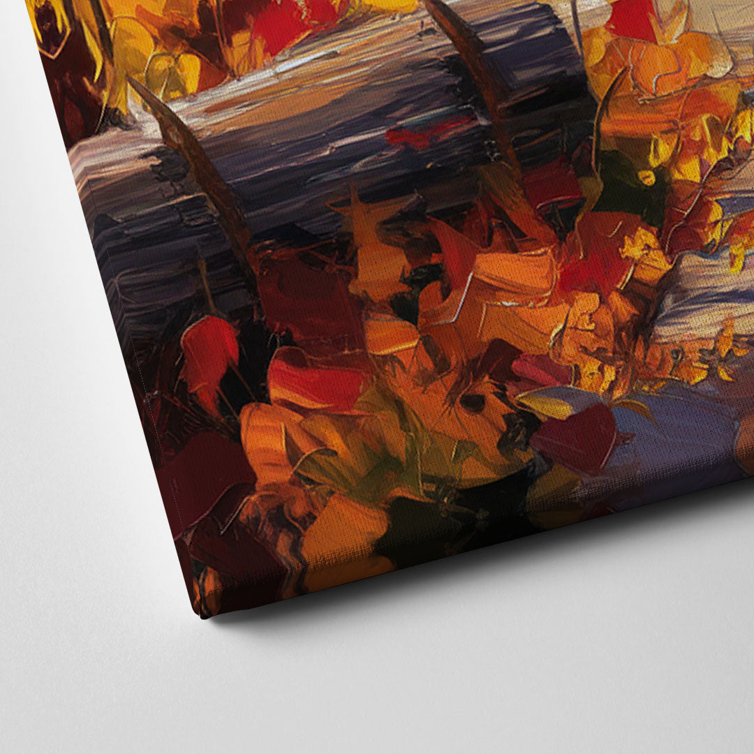 Bar Harbor Fall Foliage Views Canvas Close Up