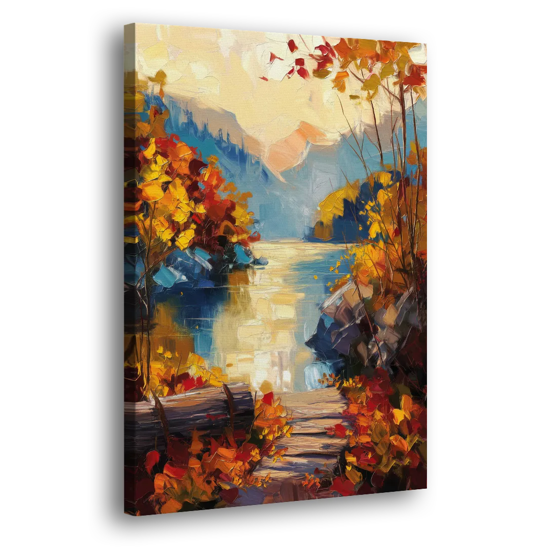 Bar Harbor Fall Foliage Views Side - Canvas Wall Art